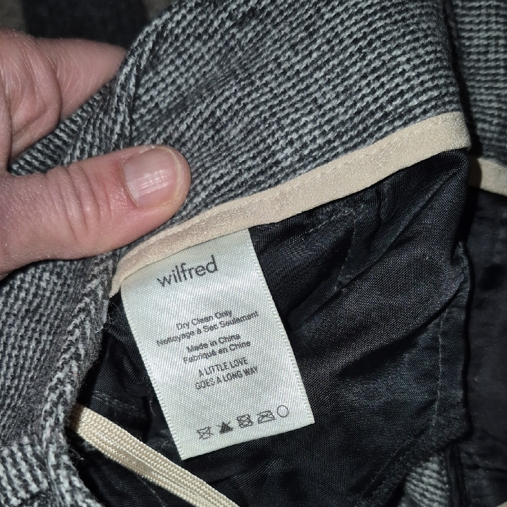 Aritzia Gray Women's Dress Tie Trousers- Wildfred SZ 00 - Picture 8 of 9